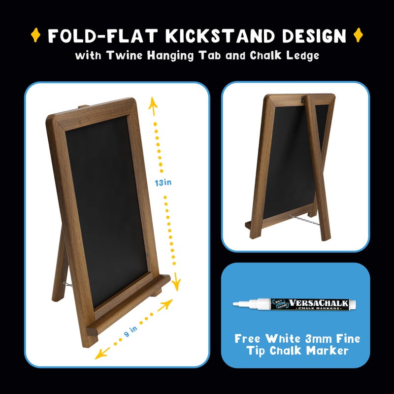 VersaChalk Kickstand Tabletop Chalkboard - 13"x9" - Image 3